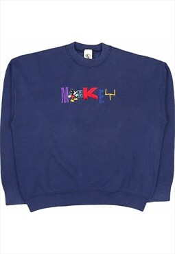 MICKEY 90's Spellout Heavyweight Crewneck Sweatshirt XLarge 