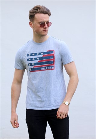 TOMMY HILFIGER USA VINTAGE FLAG T SHIRT