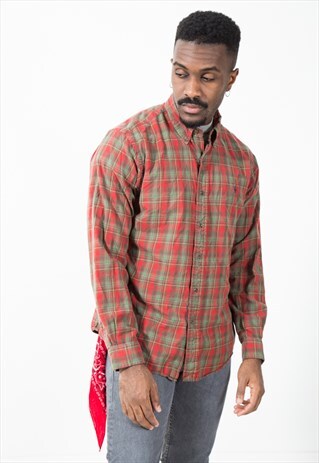 VINTAGE 80S CLASSIC POLO RALPH LAUREN CHECK SHIRT / S5504