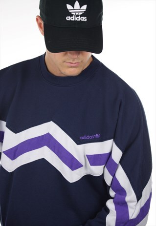 VINTAGE 80S ADIDAS GRAPHIC SWEATSHIRT JUMPER