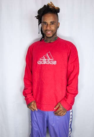 ADIDAS EMBROIDED VINTAGE SWEATER