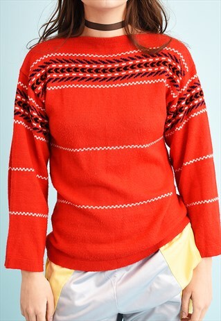 70'S RETRO MOD KNIT JUMPER