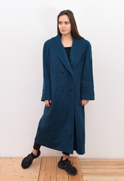 ALORNA Vintage Long Double Breasted Coat Overcoat USA  