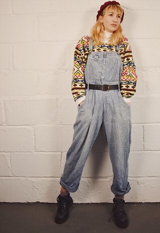 VINTAGE DUNGAREES OVERALLS BLUE DENIM JUMPSUIT