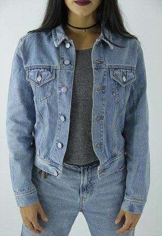 FRESH 90'S VINTAGE DENIM JACKET LIGHT BLUE