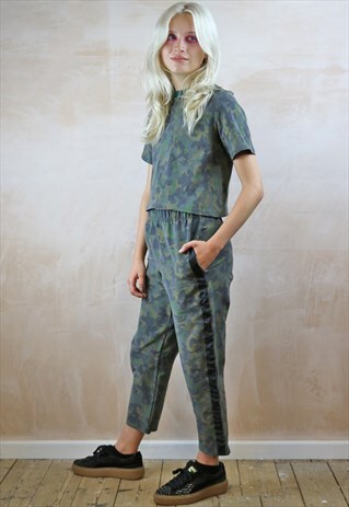 CAMO STRIPE PEG PANTS AND BOX TOP CO-ORDINATES