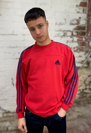 VINTAGE ADIDAS 90'S SWEATSHIRT - RED