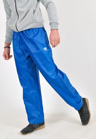 VINTAGE SHELL JOGGERS IN BLUE