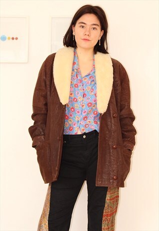 FAB LEATHER JACKET COAT FROM THE 90S