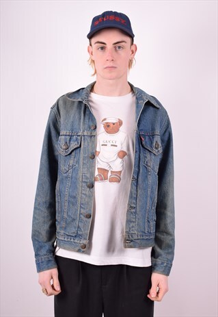 LEVI'S MENS VINTAGE DENIM JACKET LARGE BLUE 90S