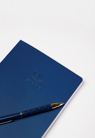 A5 JOURNAL IN BLUE WITH CROWN DESIGN