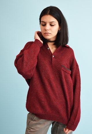 90'S RETRO JAZZY OVERSIZED KNIT JUMPER
