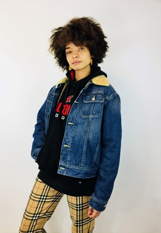 VINTAGE DIESEL SHEARLING DENIM JACKET