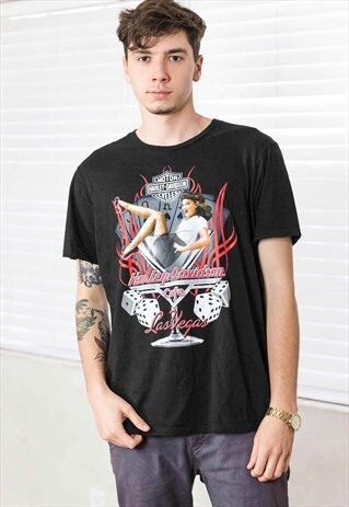 VINTAGE HARLEY-DAVIDSON T-SHIRT LOGO 90S X 6.0