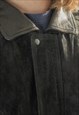 VINTAGE 80'S BLACK SUEDE PARKA