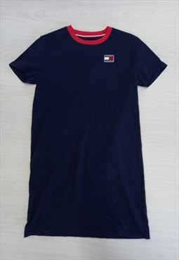 00's T-Shirt Dress Navy Blue Sporty