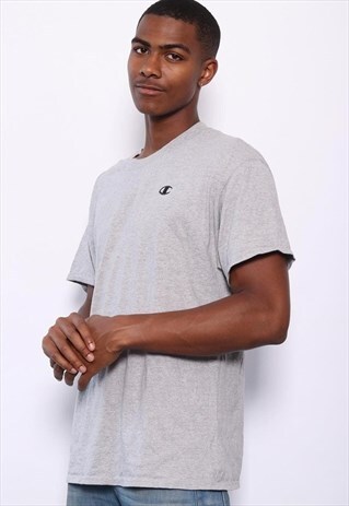 VINTAGE CHAMPION LOGO T-SHIRT GREY