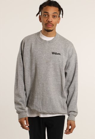 VINTAGE WILSON EMBROIDERED SPELL OUT SWEATSHIRT