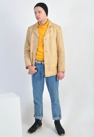 VINTAGE 80S REAL LEATHER JACKET
