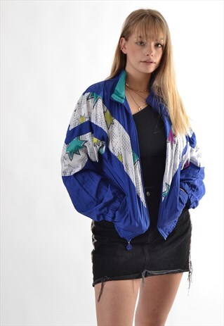 BLUE LIGHTWEIGHT PATTERN JACKET GFJ495