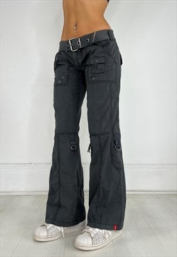 Vintage Y2k Cargo Pants Trousers Belt Grunge Streetwear 90s