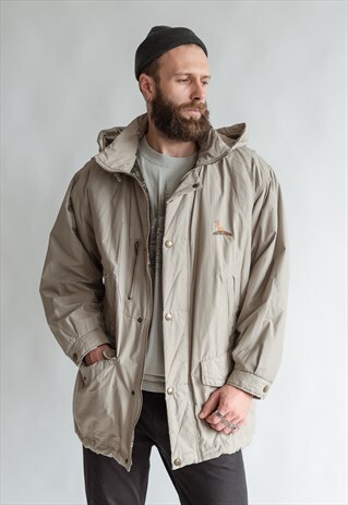 VINTAGE 80S PUFFER LUMBERMAN JACKET WITH HOODIE