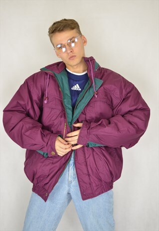 VINTAGE PURPLE CLASSIC PUFFER JACKET