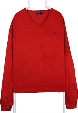 Vintage 90's Polo Ralph Lauren Jumper V Neck Knitted