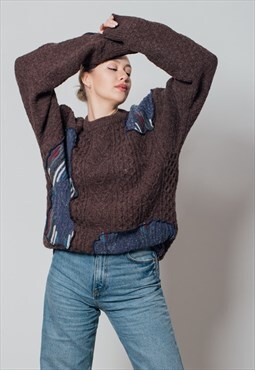 Vintage Oversized Pure Wool Reworked Unisex Sweater M/L