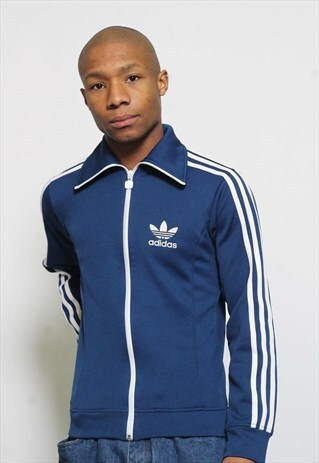 VINTAGE ADIDAS ORIGINALS BLUE TRACK JACKET