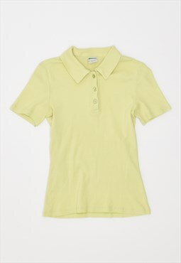 Vintage 00's Y2K Benetton Polo Shirt Yellow