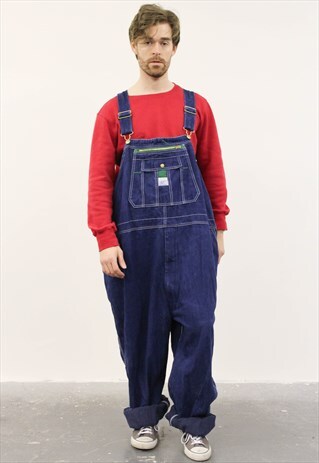 VINTAGE LIBERTY BLUE DENIM DUNGAREES