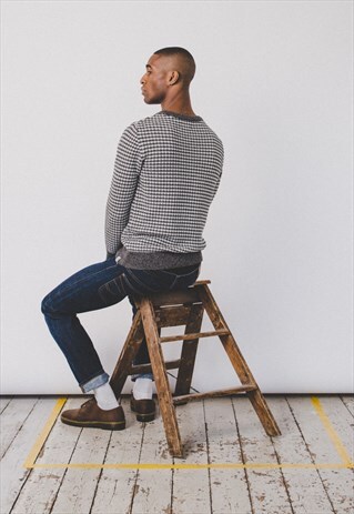 SHORE LEAVE JUMPER MENS GREY URBAN OUTFITTERS