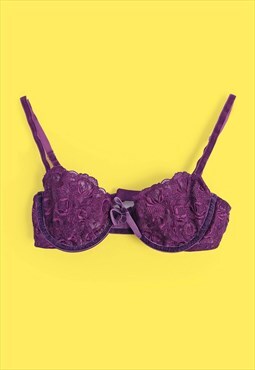 Vintage Victoria's Secret Balconette Soft Bra in Purple