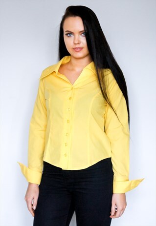 VINTAGE YELLOW FITTED SHIRT