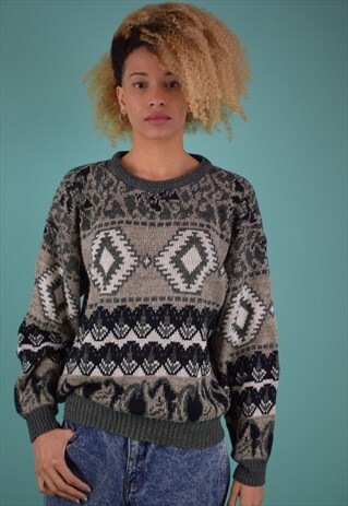 VINTAGE 90'S PATTERNED JUMPER