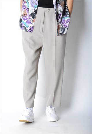 VINTAGE 80S UNISEX PURPLE GREY PANTS