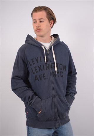 VINTAGE LEVI'S HOODIE SWEATER NAVY BLUE