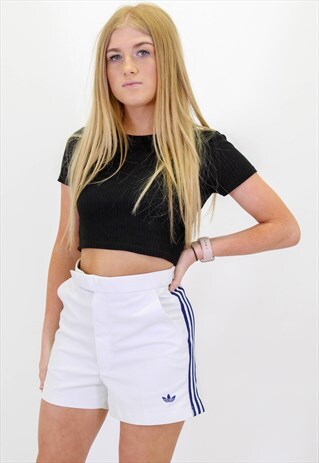 VINTAGE ADIDAS TENNIS SHORTS IN UK 12 WHITE