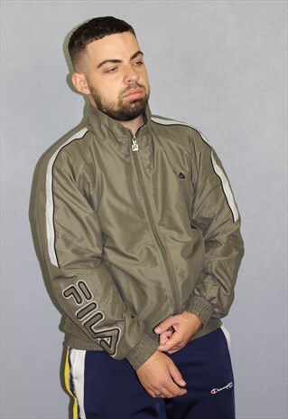 VINTAGE FILA BIG LOGO JACKET SIZE UK L