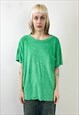 VINTAGE 90S ST MORITZ GREEN T-SHIRT 