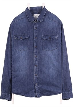 Vintage 90's Goodiellow Shirt Denim Long Sleeve Button Up