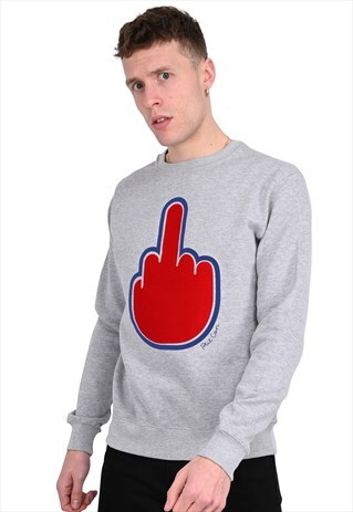 PREMIUM COLLECTOR GREY FITTED CUT SWEATSHIRT VELVET AND FLEX