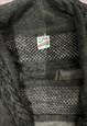 VINTAGE ABSTRACT KNITTED CARDIGAN 3D PATTERNED KNIT SWEATER