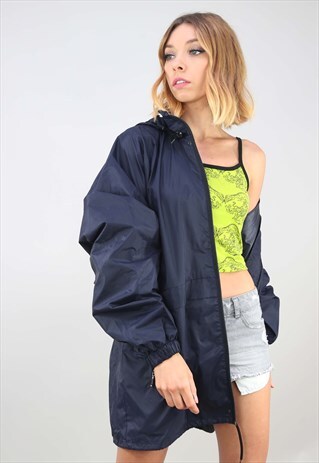 VINTAGE OVERSIZED K-WAY FESTIVAL RAIN JACKET