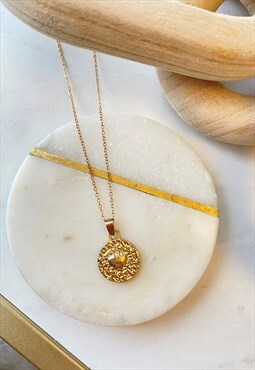 Gold Diamante Star Sign Zodiac Cancer Dainty Necklace