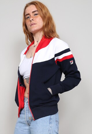 70'S FILA OVERSIZED VINTAGE TRICOLOUR TRACKSUIT JACKET