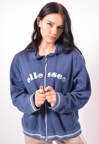 VINTAGE ELLESSE HOODIE SWEATER BLUE