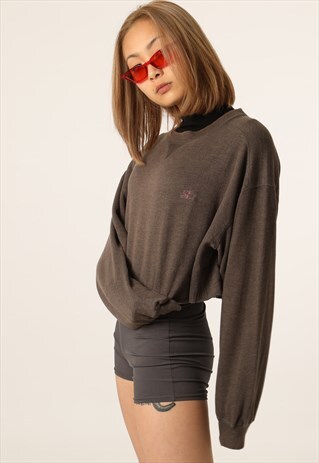VINTAGE STARTER EMBROIDERED LOGO CROPPED SWEATSHIRT