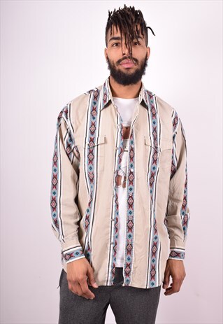MENS VINTAGE SHIRT LARGE MULTI 90'S